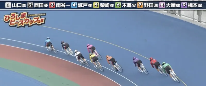 4番車・城戸が先行