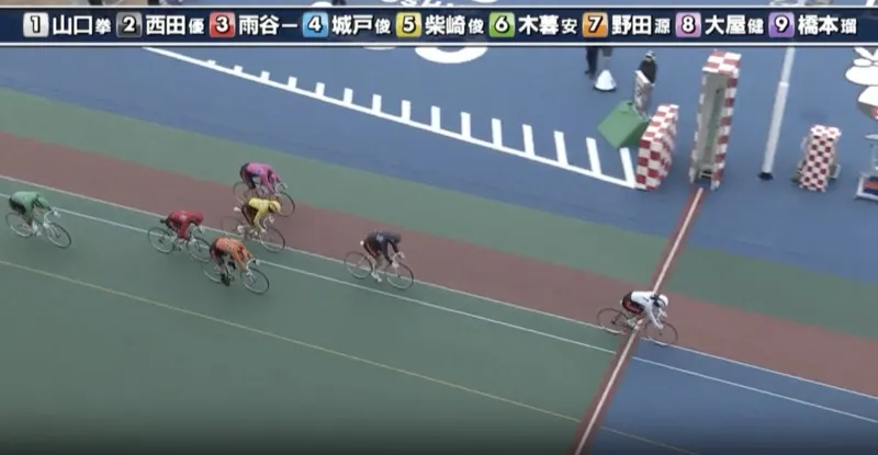 1番車・山口が勝利