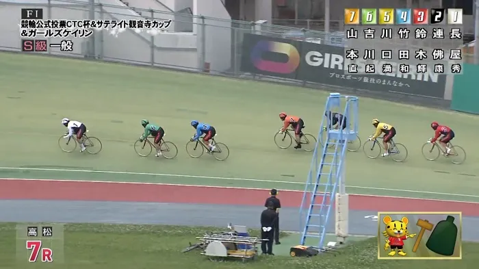 1長屋が逃げて7山本は捲りに構える展開